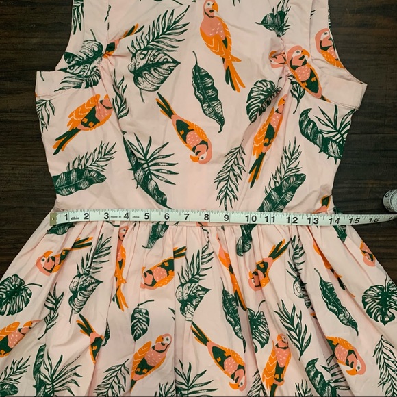 Retro Inspired Tropical Birds Dress - Picture 3 of 8